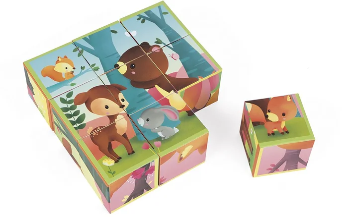 Kubkid Motivwürfel „Waldtiere“ (9 Stück)
