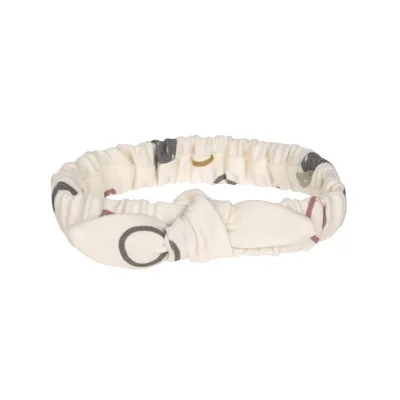 Lässig Stirnband Head Band Gots Circles Offwhite