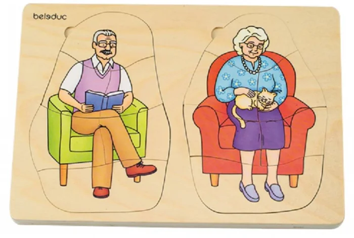 Layer-Puzzle „Grandma & Grandpa“