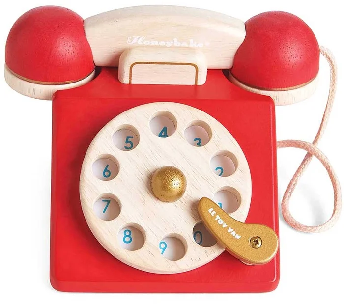 Le Toy Van TV323 Vintage Holz Handy Rollenspiel-Spielzeug, Rotes Design