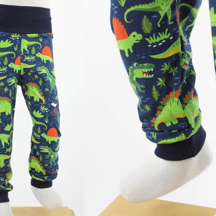 Leggings für Kinder dunkelblau mit Dinos