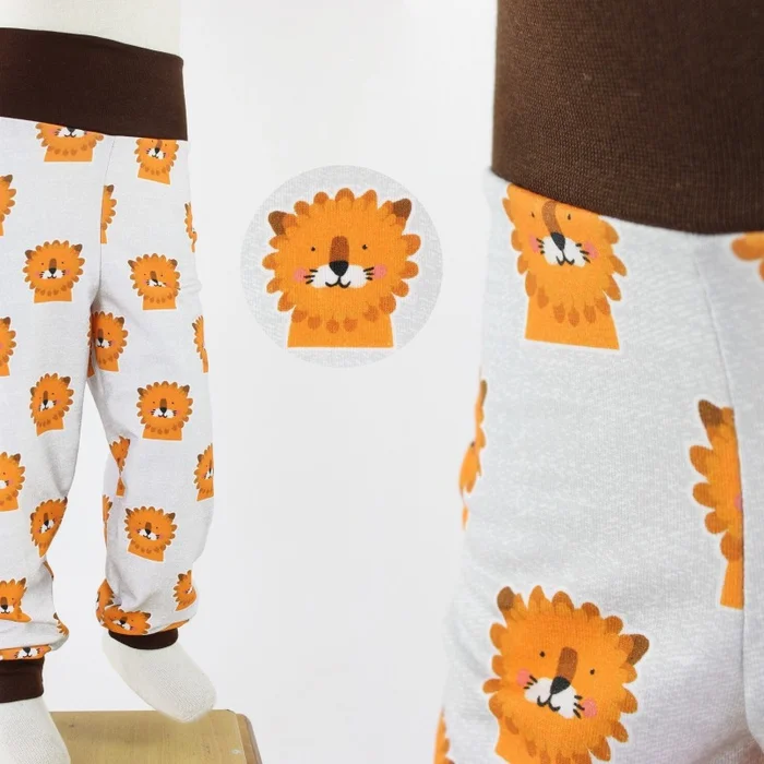 Leggings für Kinder mit Löwen BIO-STOFFE