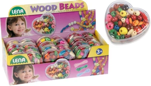 LENA® – Holzperlen in Herzdose