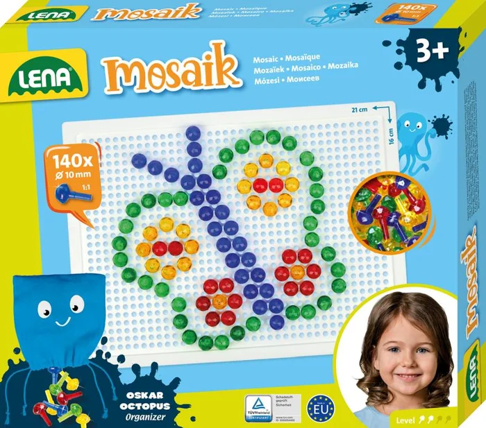 LENA® – Mosaik Set Transparent, 140 Stück