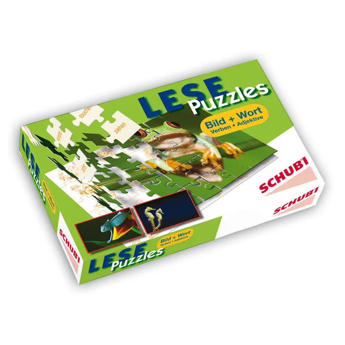 Lesepuzzles – Bild und Wort – Verben & Adjektive