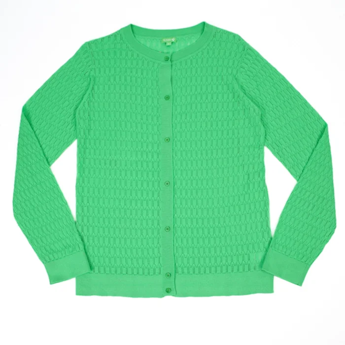 Lily Balou Damen Iris Cardigan Strickjacke grün