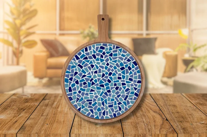 Little Creations LC DIY Runde Servierplatte blau