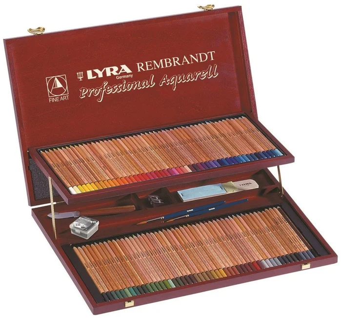 LYRA Rembrandt Aquarel houten koffer met 106 kleuren