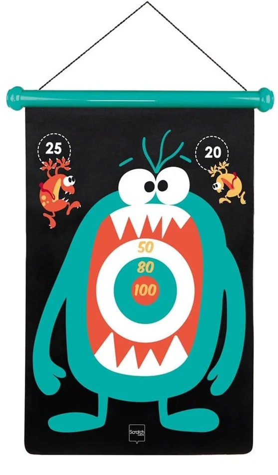 Magnetische Dartscheibe mit Kratzfunktion – Monster