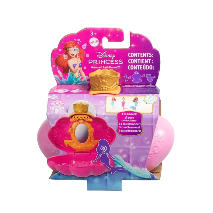 Mattel Disney Princess Bath Reveal Surprise – Meerjungfrauenpuppen, Muschelförmig