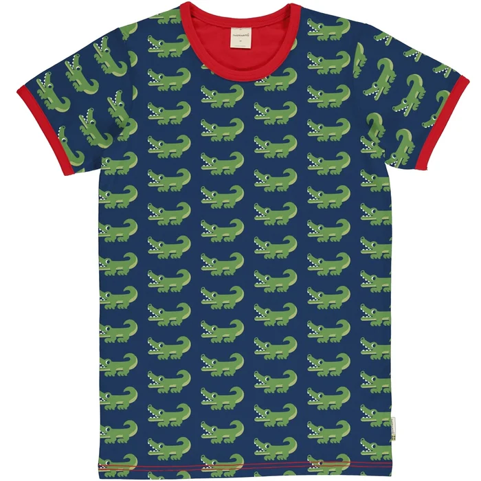 maxomorra Herren Kurzarm Shirt CROCODILE Krokodil