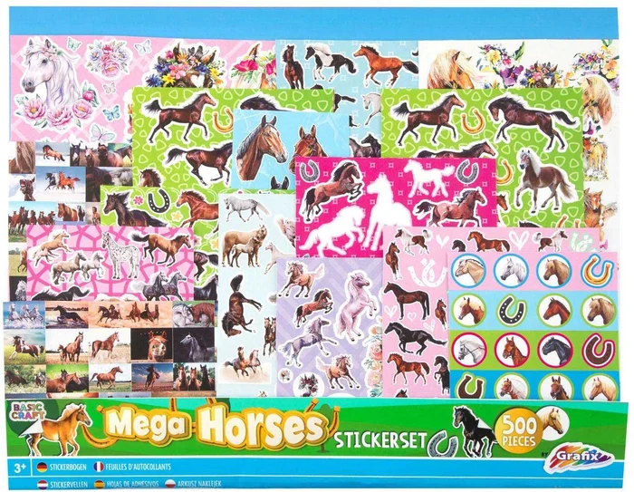 Mega Stickerset Paarden, 500st.
