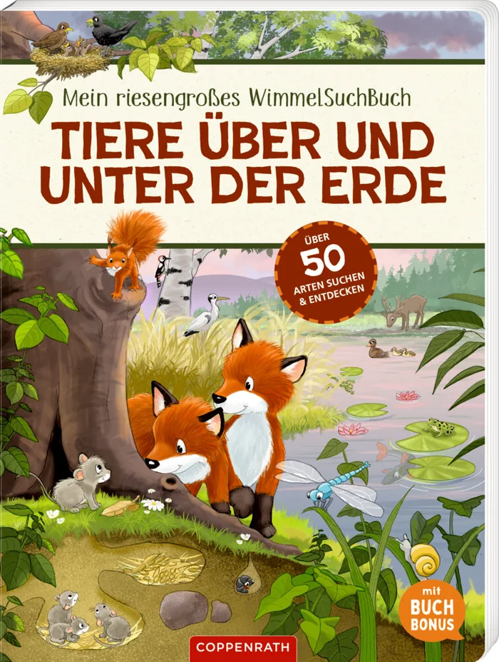 Mein riesengroßes WimmelSuchBuch: Tiere über und unter der Erde (Buchbonus)