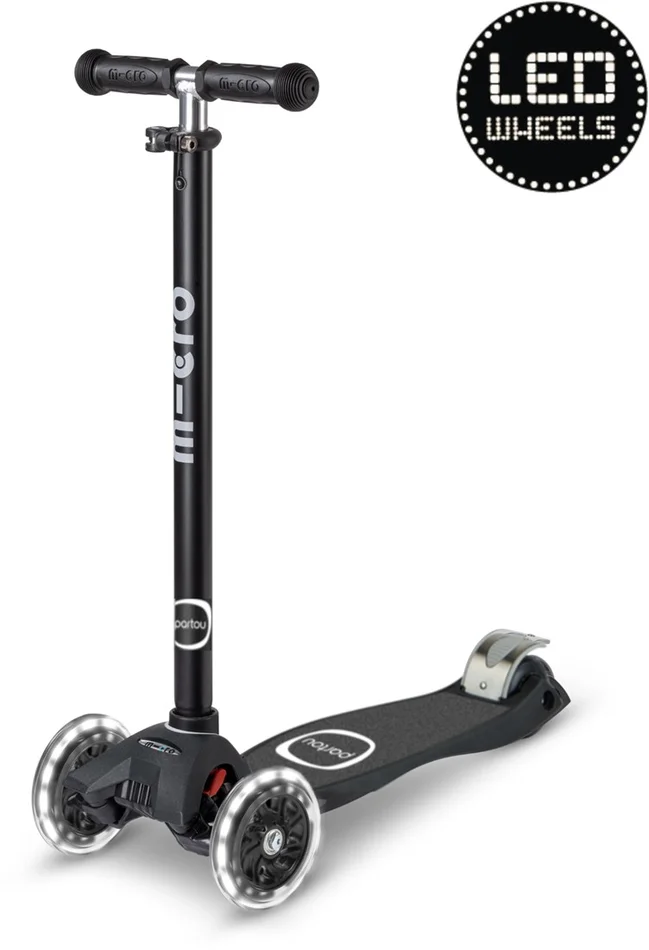 Micro Mobility Maxi Micro Deluxe Kinder Klassischer Roller Schwarz, Grau