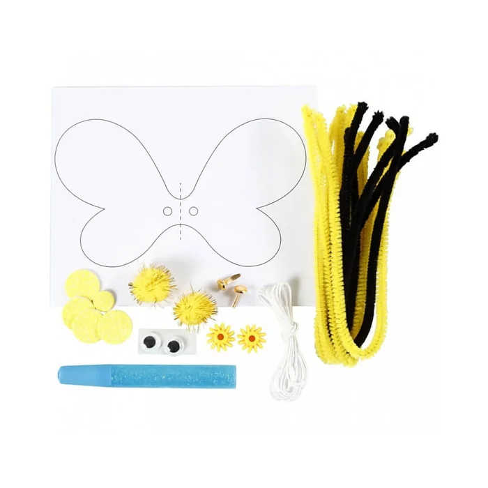 Mini Kreativ Set Hüpfbiene aus einer Papprolle