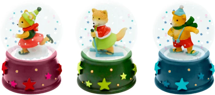 Mini-Schneekugel (Wintersport) – Wichtelzauber, sort.