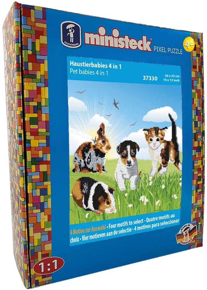 Ministeck Ministeck Pet Babies 4in1 – XL Box – 1800 Stück