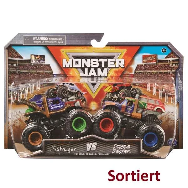 Monster Jam – Monster Trucks 2er Pack 1:64, sortiert