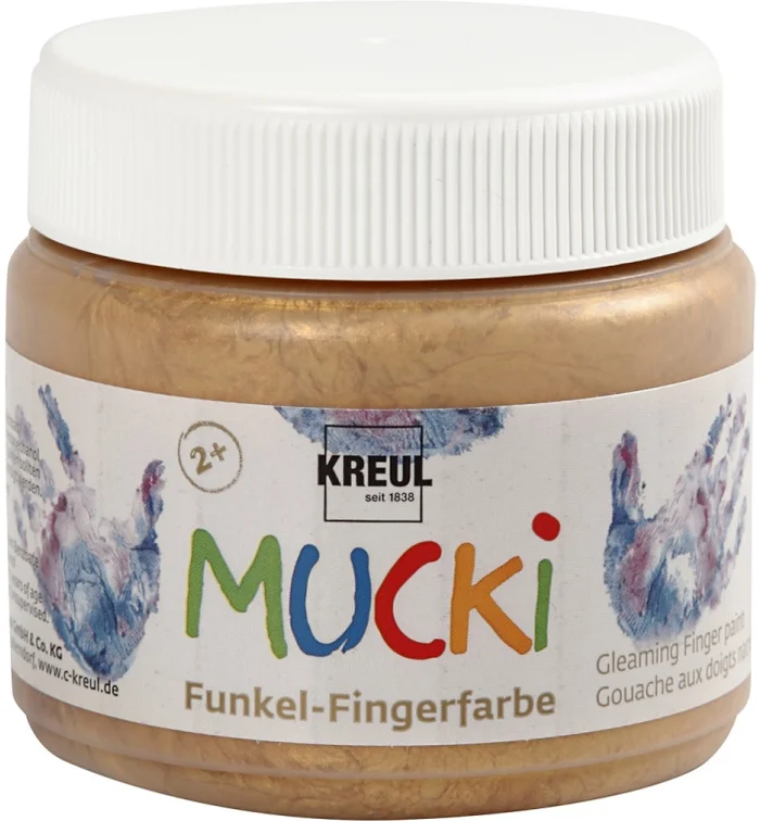 Mucki Mucki Fingerfarbe Metallic Gold 150 ml