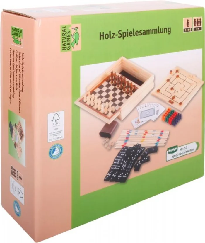 Natural Games – Holz-Spielesammlung 50 in 1