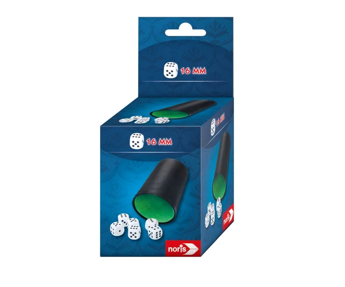 Noris Spiele – Würfelbecher mit 6 Würfeln