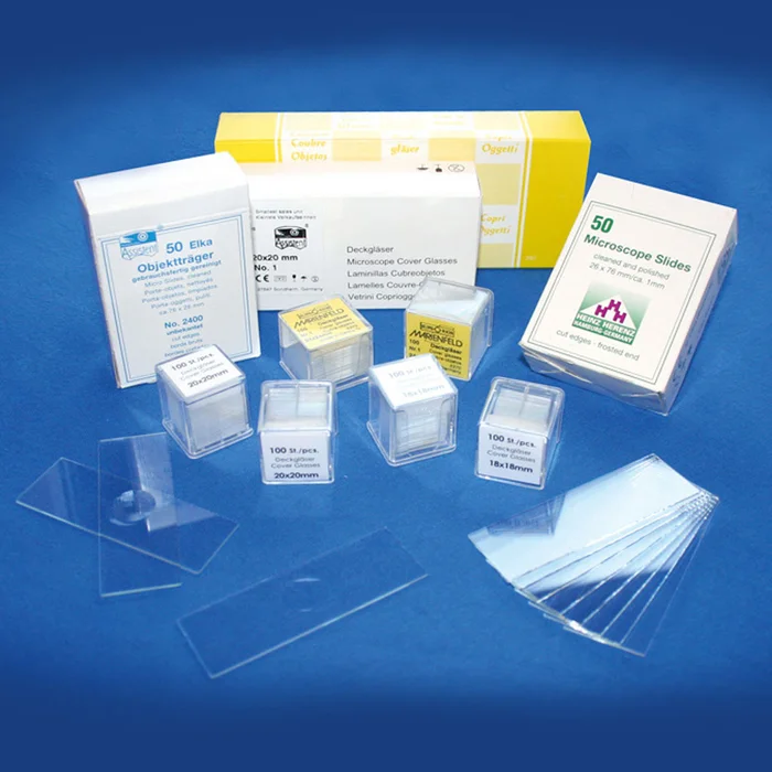 Objektträger als Mikroskopier Zubehör