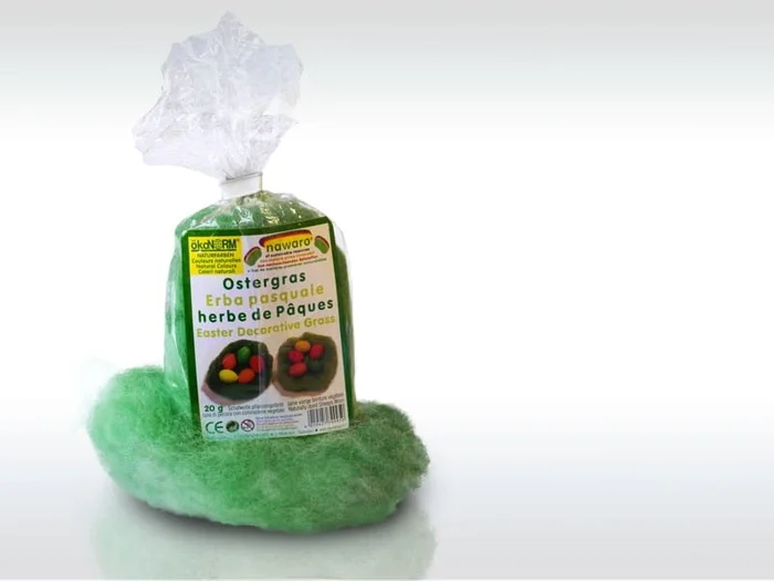 ökoNorm Ostergras nawaro, pflanzengefärbte Wolle, ca. 20g