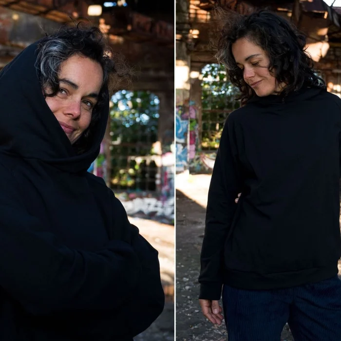 Oversize Hoodie schwarz