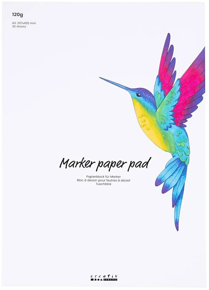 Papierblok Voor Stiften Wit A3, 30 Vellen