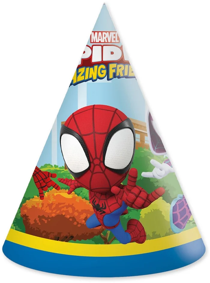 Papieren Hoedjes FSC Spidey, 6st.