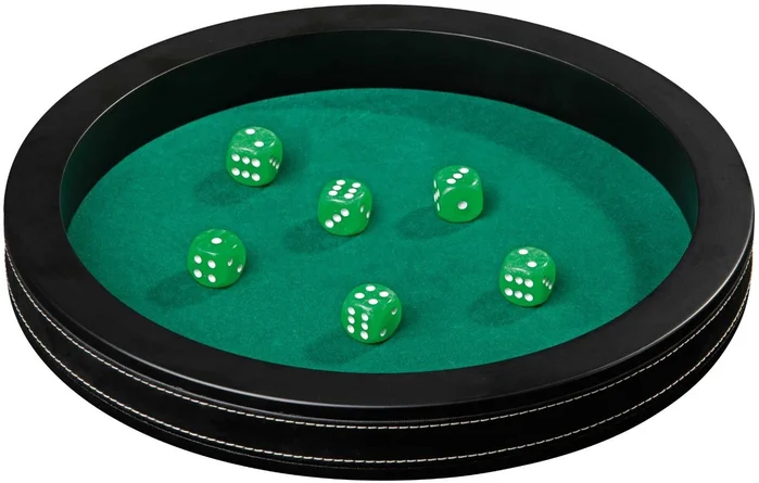 Philos 3203 – Kunstleder Würfelbrett, Durchmesser 350 mm