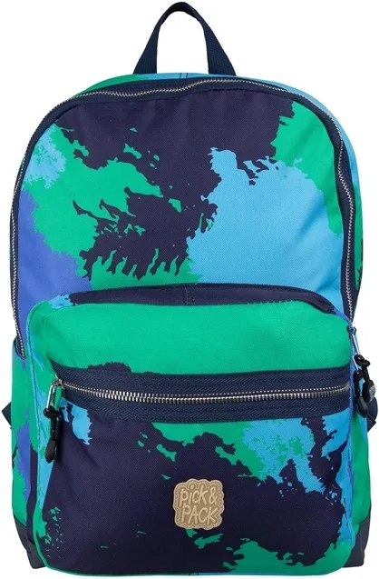 Pick & Pack Faded Camo Rucksack M / Blau