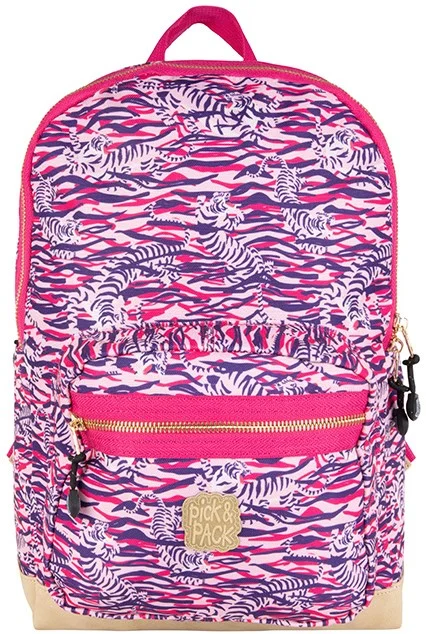 Pick & Pack Tiger Skin Rucksack M / Rosa