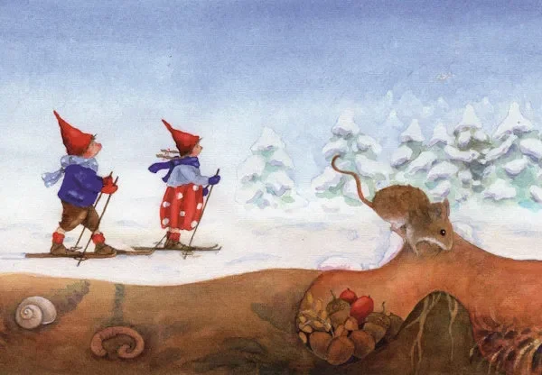 Pippa und Pelle fahren Ski