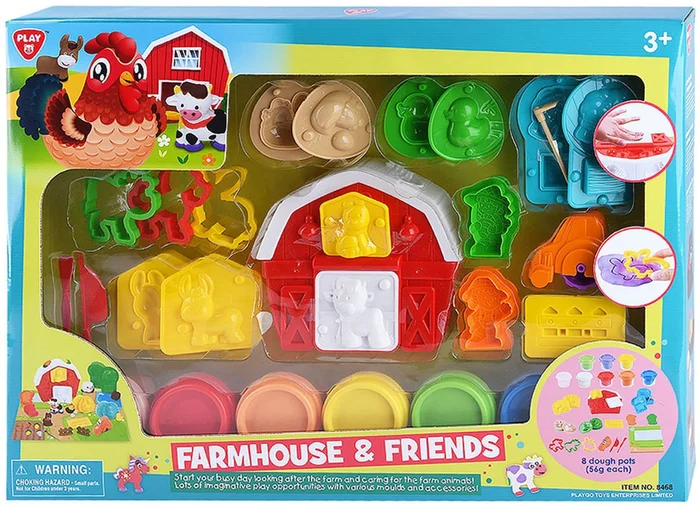 Play Boerderij en Vrienden Kleiset met 8 Kleipotjes
