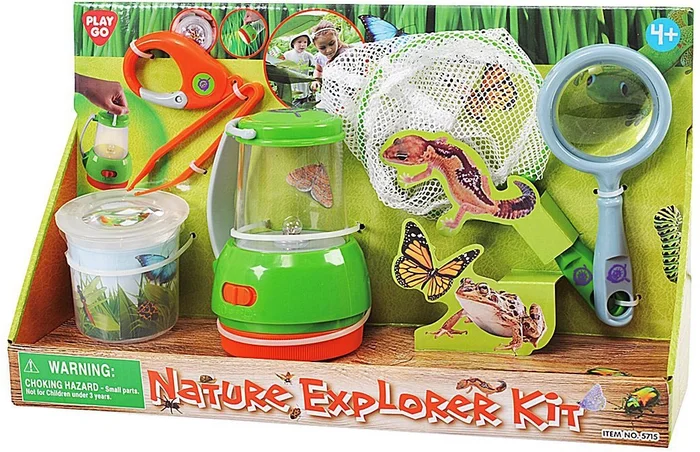 Play Natuur Onderzoekerset, 6 dlg. met Schepnet en Vergrootglas