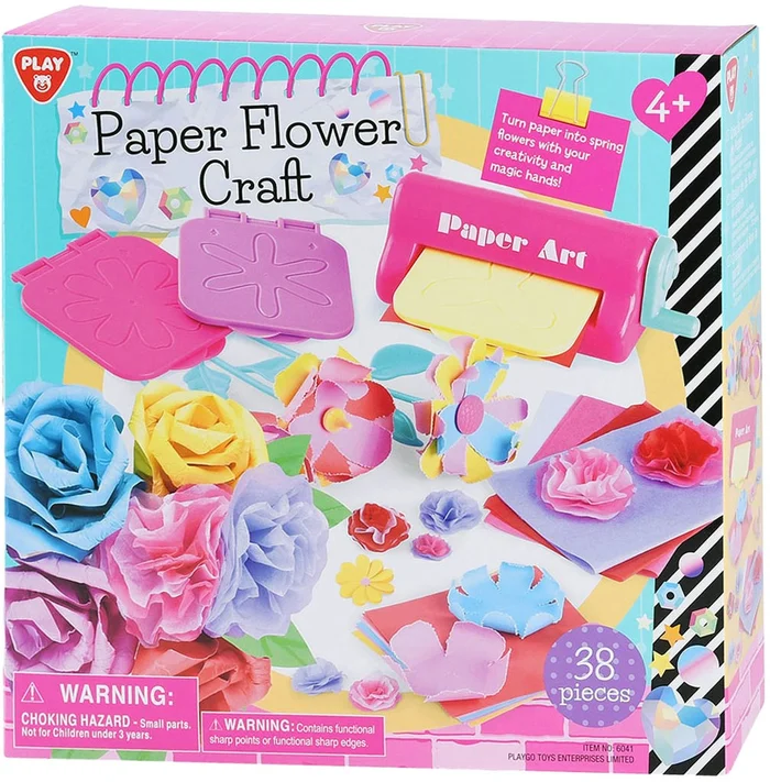 Play Papieren Bloemen Maken Knutselset, 38dlg.