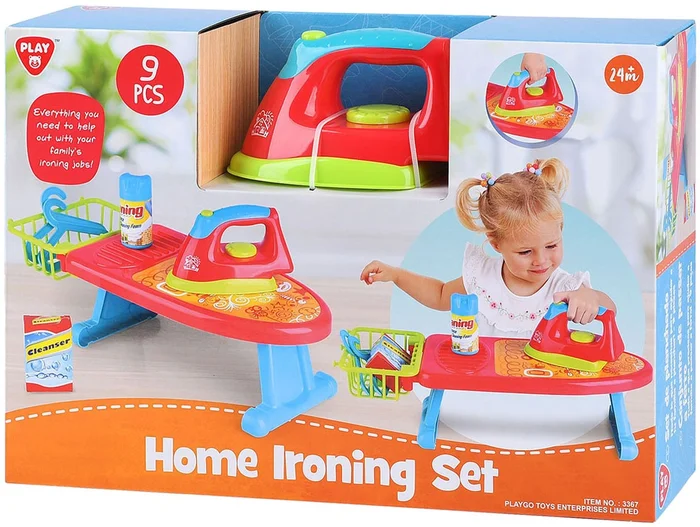 Play Strijkijzer met Strijkplank Speelset, 9dlg.