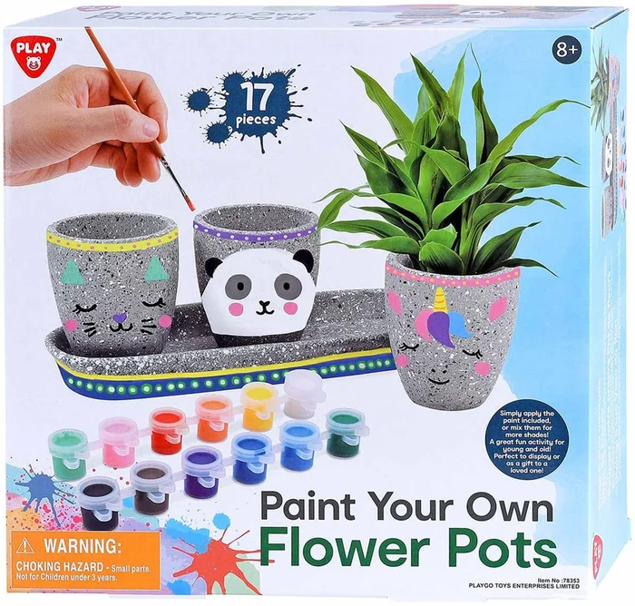 Play Verf je eigen Cementen Bloempotten, 17dlg.