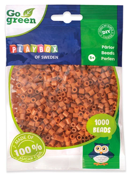 Playbox Bügelperlen Go green Midi 1000 Stk. hellbraun