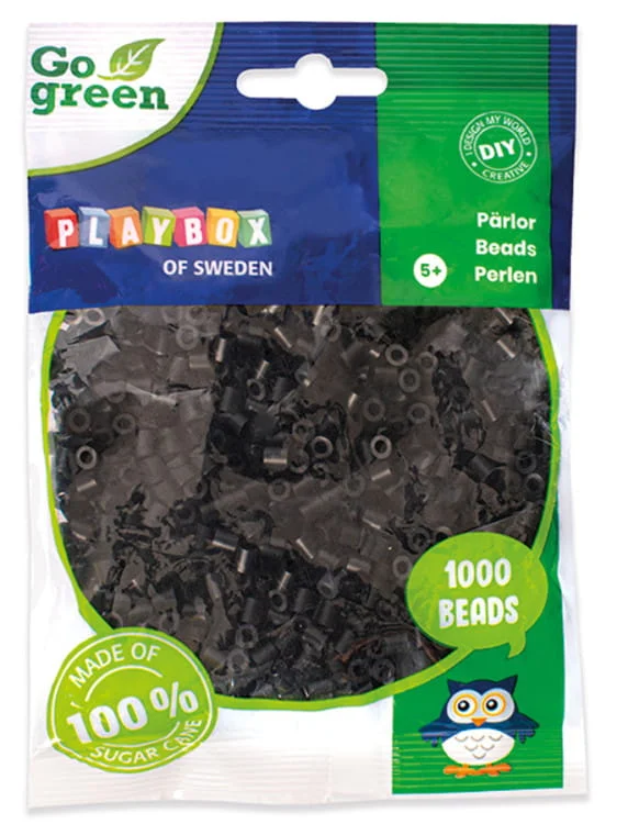 Playbox Bügelperlen Go green Midi 1000 Stk. schwarz