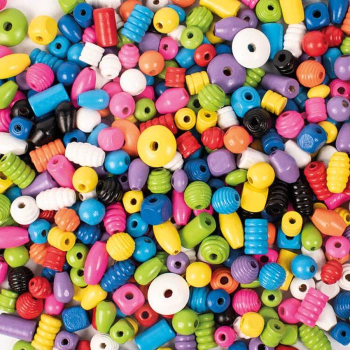 Playbox Holzperlen 1 kg farbenmix
