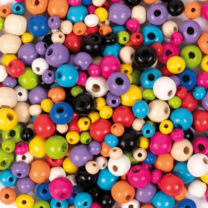 Playbox Holzperlen 300 Stk grundfarben