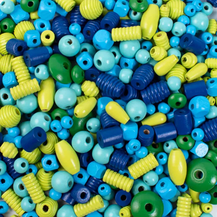 Playbox Holzperlen 450 Stk mix blau & grün