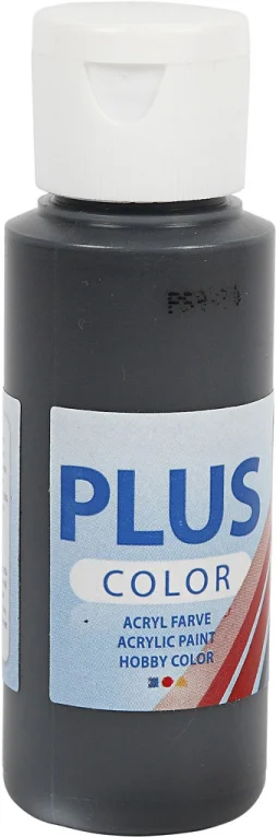 Plus Color Acrylverf Zwart, 60ml