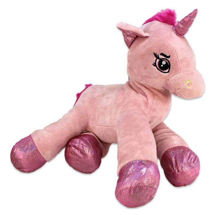 Plüsch Einhorn liegend rosa – ca. 58 cm