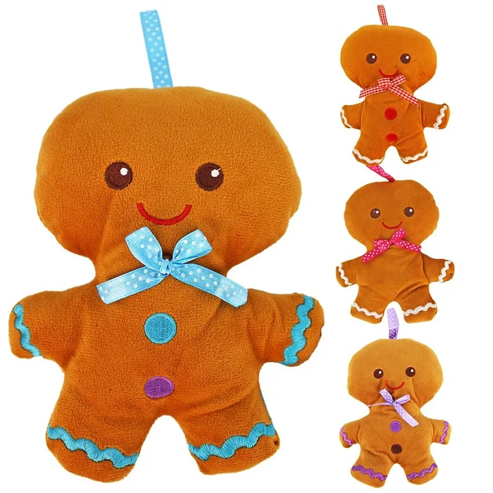 Plüsch Lebkuchenmann mit Schleife – ca. 20 cm