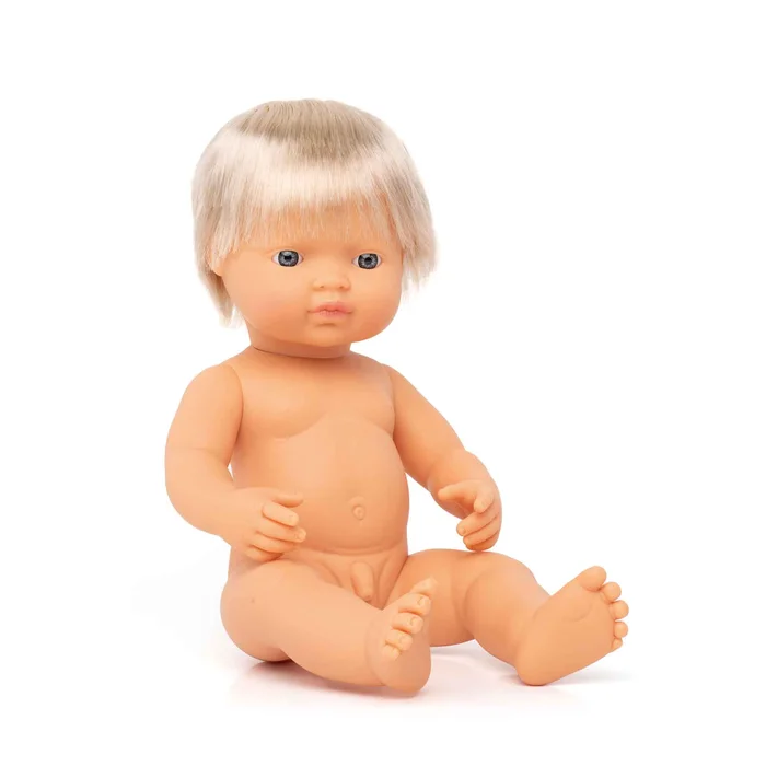 Puppe Junge blond 38 cm