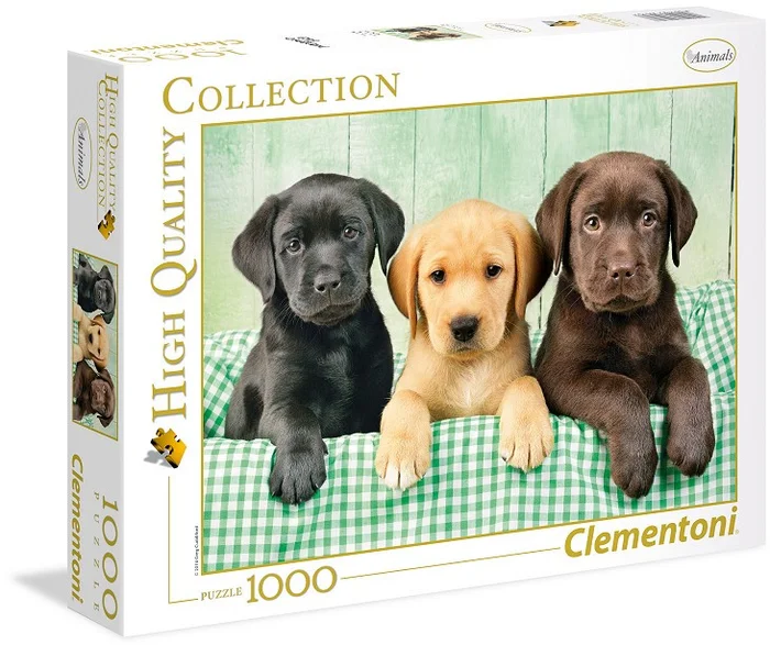Puzzel High Quality – Three labradors – 1000 st