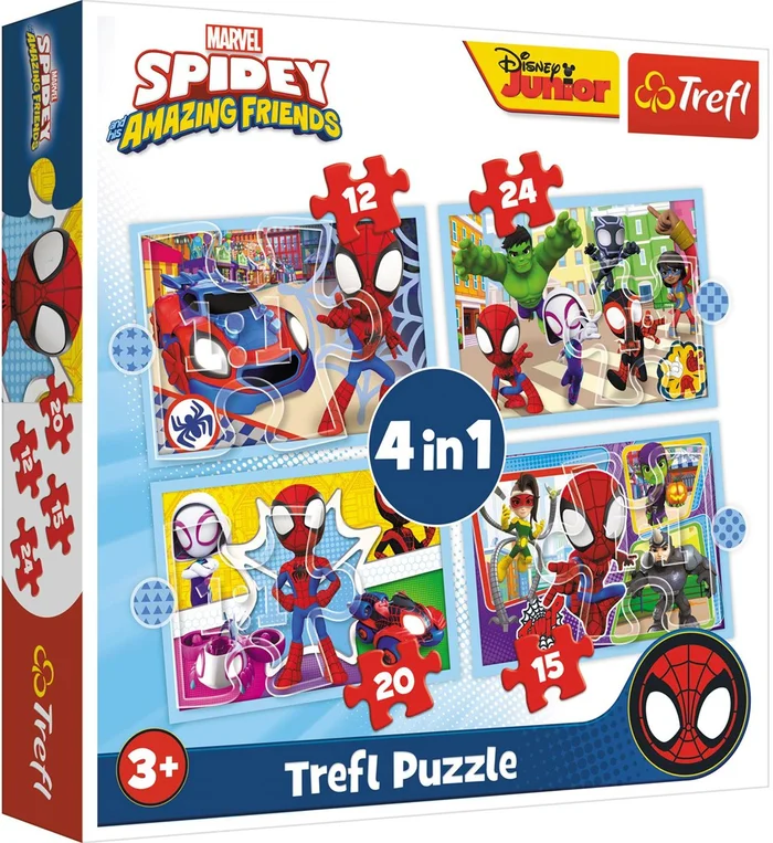 Puzzel Spidey and Friends 4 in 1